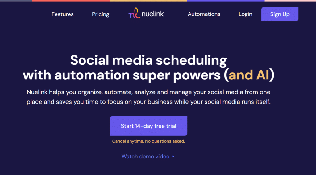 Nuelink - AI Social Media Scheduling Tools - 1
