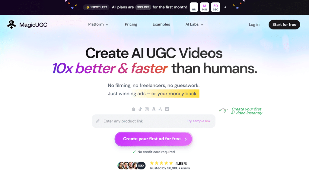 MagicUGC - AI UGC Platforms - 1