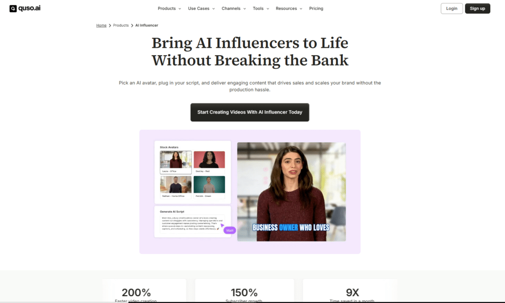 Quso.ai - Best AI UGC Platforms - 8