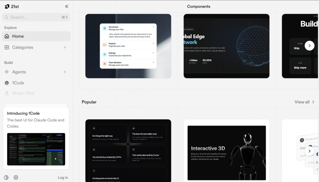 21st.dev - AI UX and UI Design Tools - 3