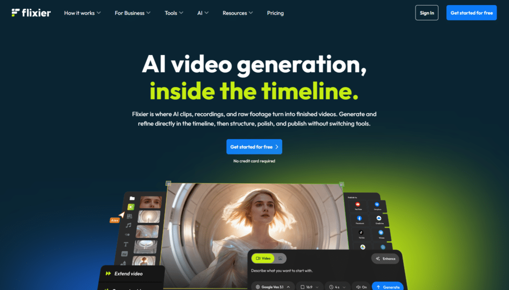 Flixier AI - AI Video Editing Software  - 1