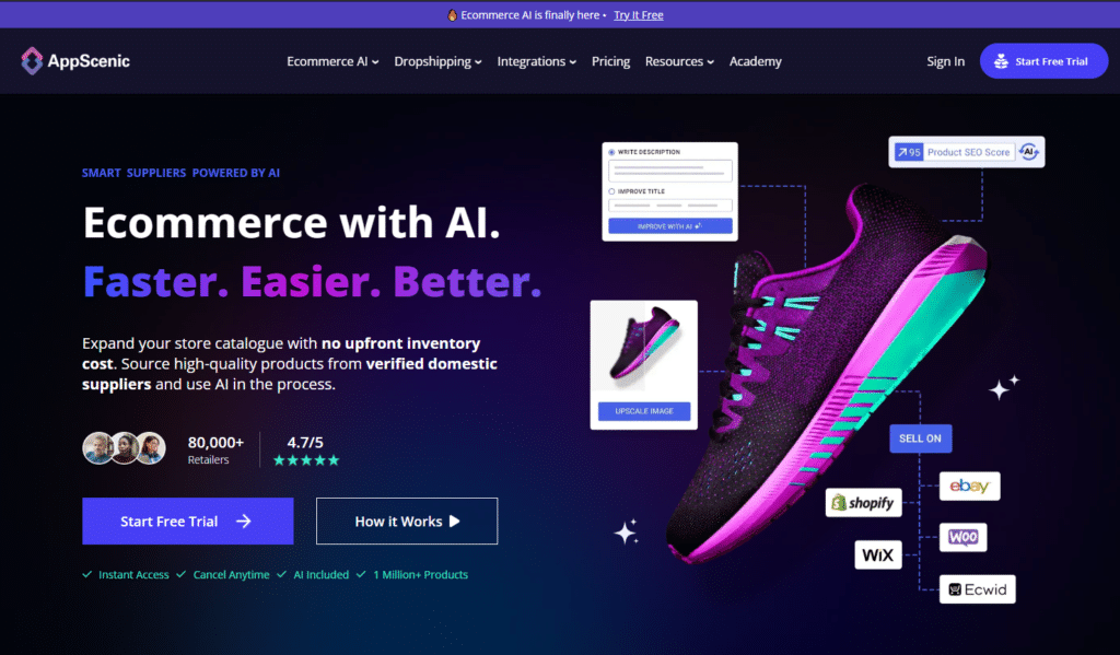 Best AI Ecommerce Tools - AppScenic - 1