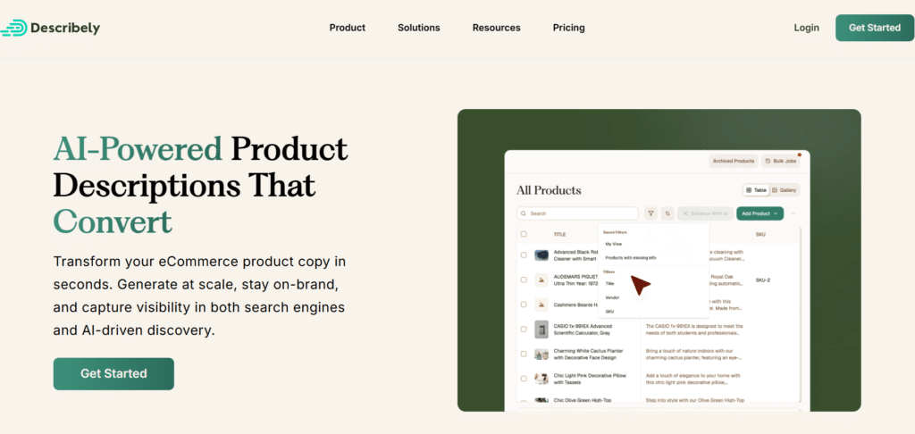 Best AI Ecommerce Tools - Describely - 15
