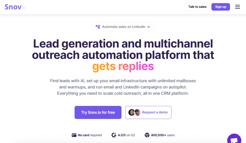Best AI Lead Generation Tools - Snov.io - 5