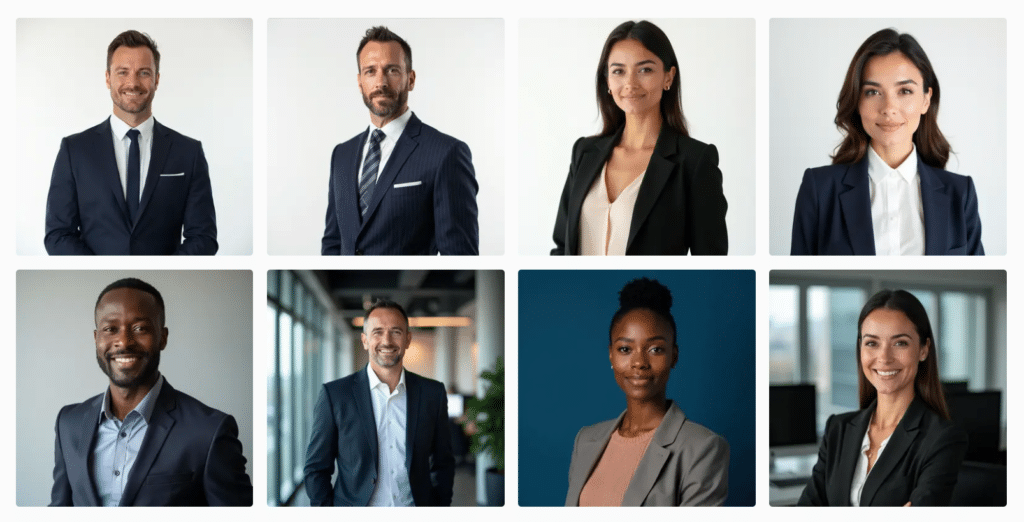 Professional headshots generated by Proshoot