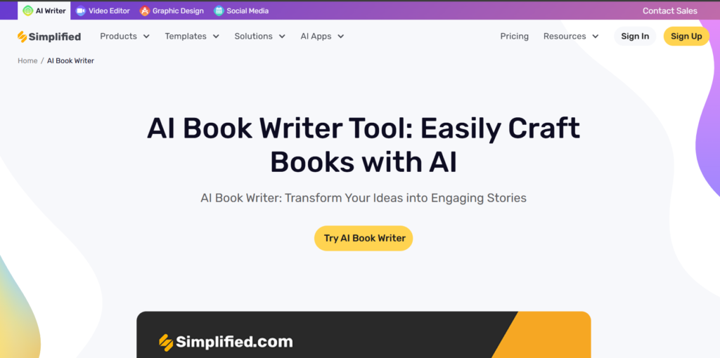 Simplified - AI Book Writing Tools - 5