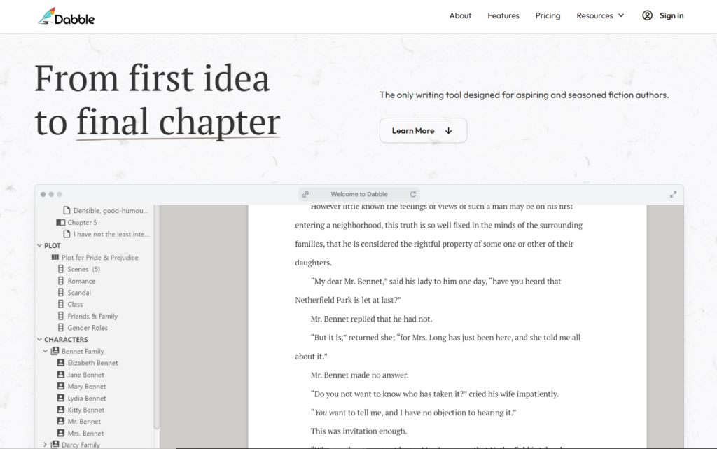 Dabble Writer - AI Book Writing Tools - 5