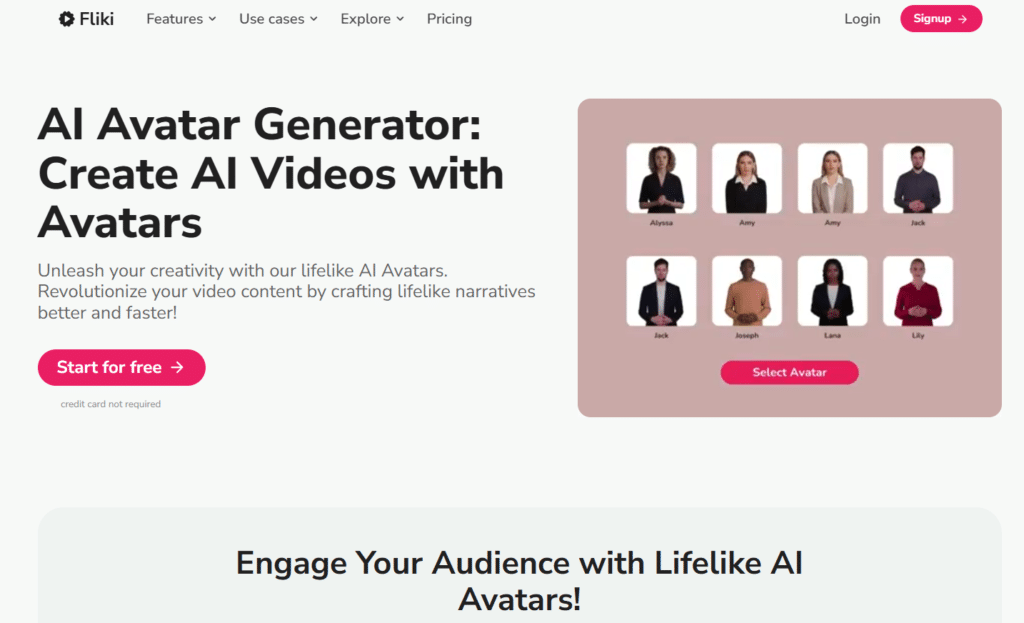 Fliki AI - AI Avatar Generator Tools - 3