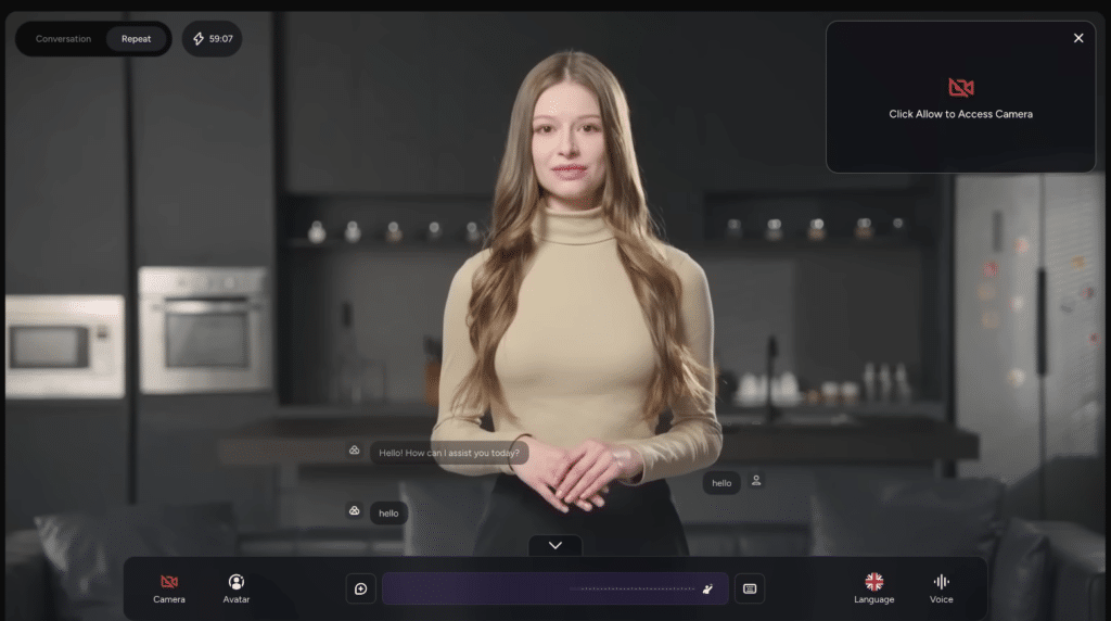 AI avatar generated through Akool in streaming use case