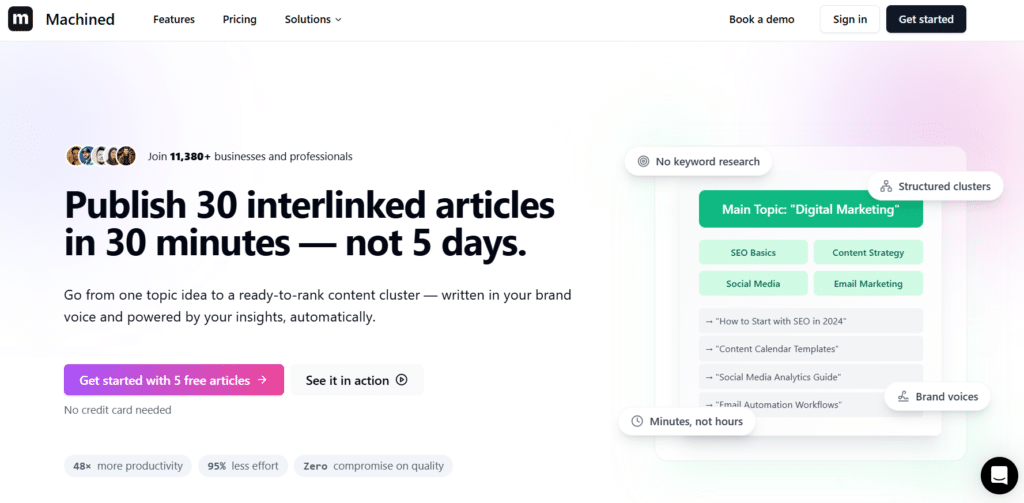 Machined AI - AI SEO Tools - 7