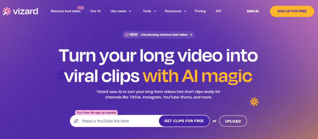 Vizard.AI - AI Video Editing Software  - 1