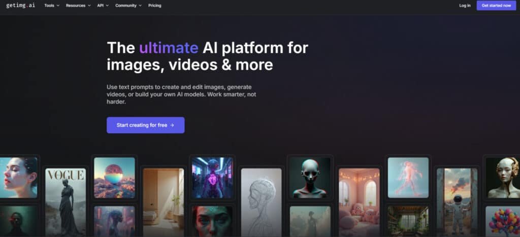 Getimg.ai interface Getimg.ai interface