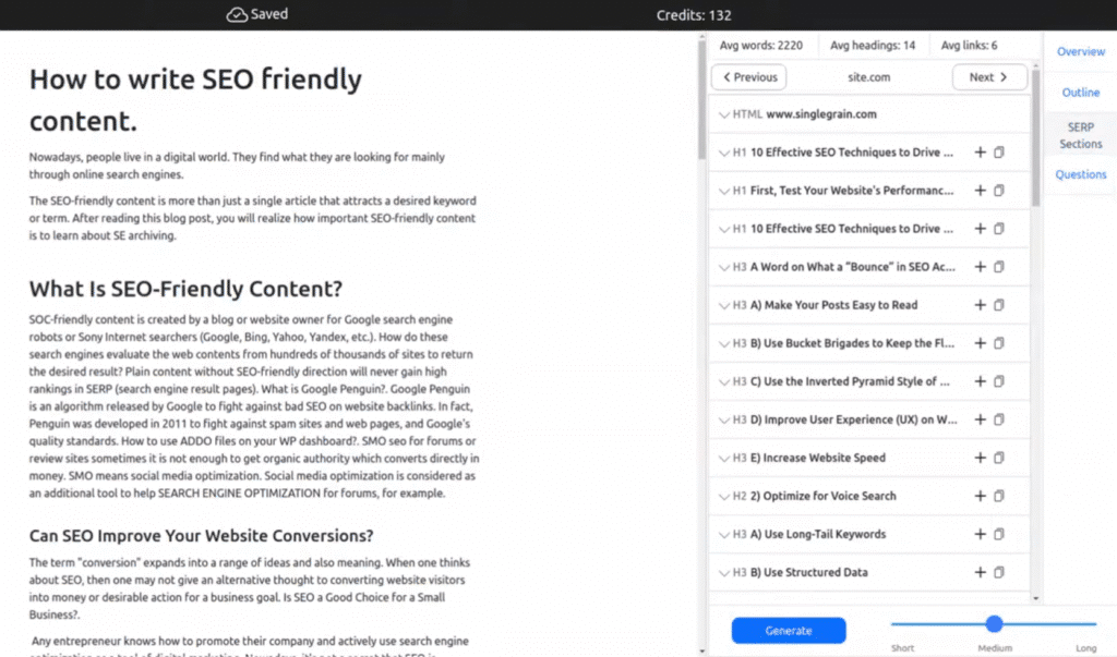 AISEO Review: AISEO Content Generator