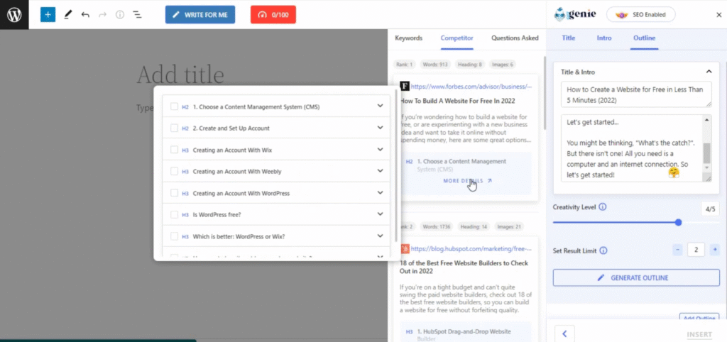 GetGenie Review: GetGenie Content Creation