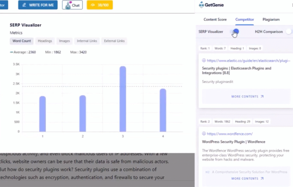 GetGenie Review: GetGenie SERP Visualization