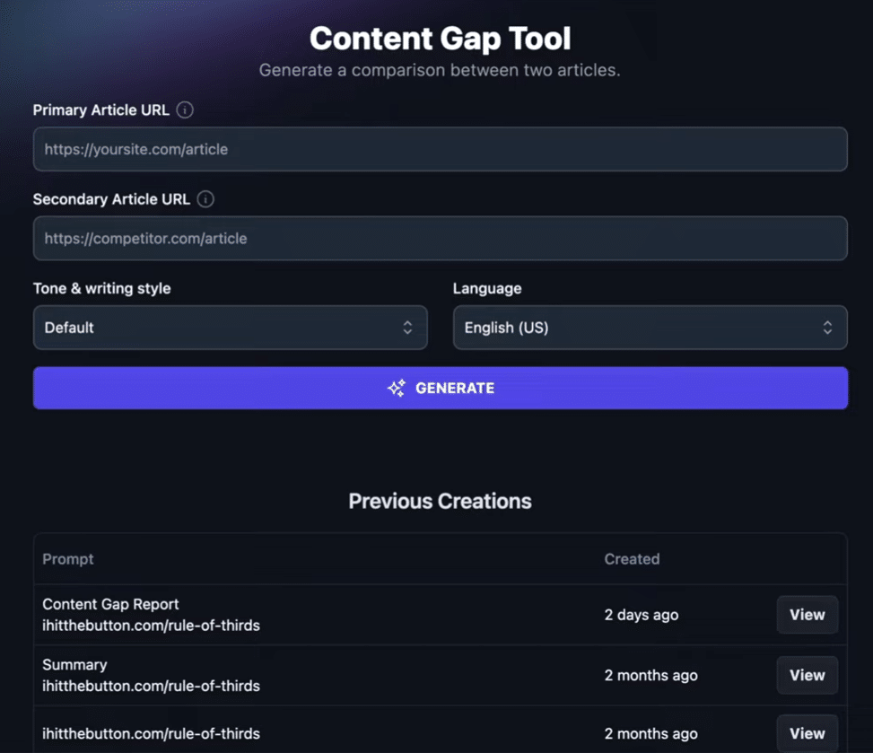 RightBlogger Review: RightBlogger Content Gap Analysis Tool