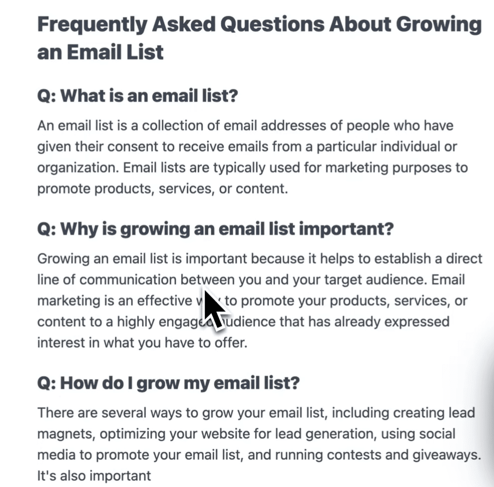 RightBlogger Review: RightBlogger FAQs (Frequently Asked Questions) Generation