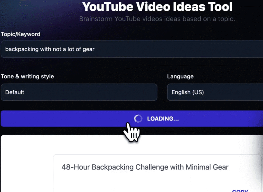 RightBlogger Review: RightBlogger YouTube Video Ideas Tool Feature