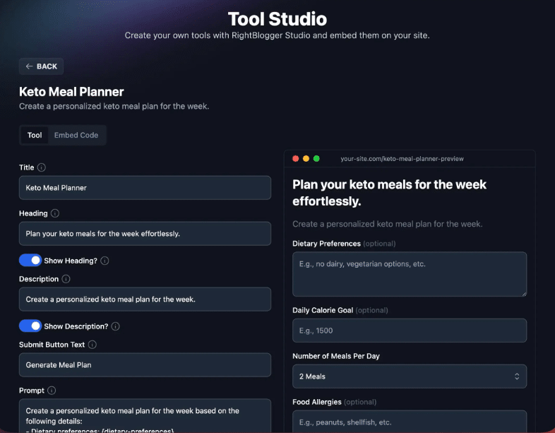 RightBlogger Review: RightBlogger Tool Studio