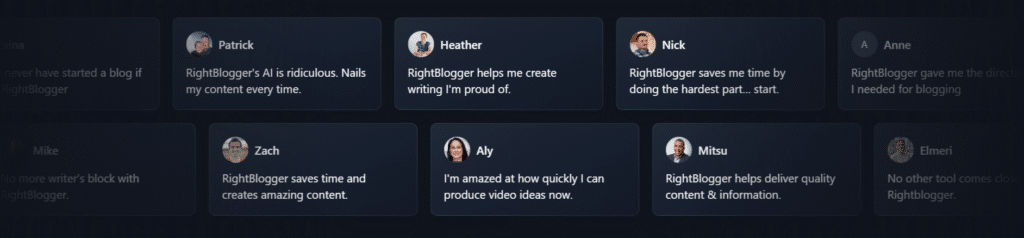 RightBlogger Review: RightBlogger Testimonials