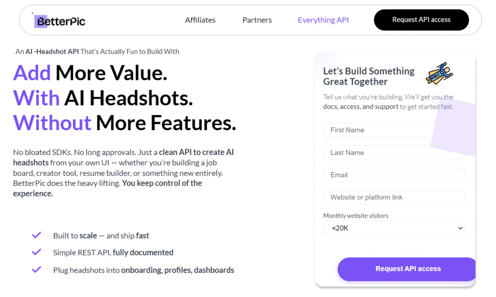 Betterpic Review: BetterPicAPI Integrations