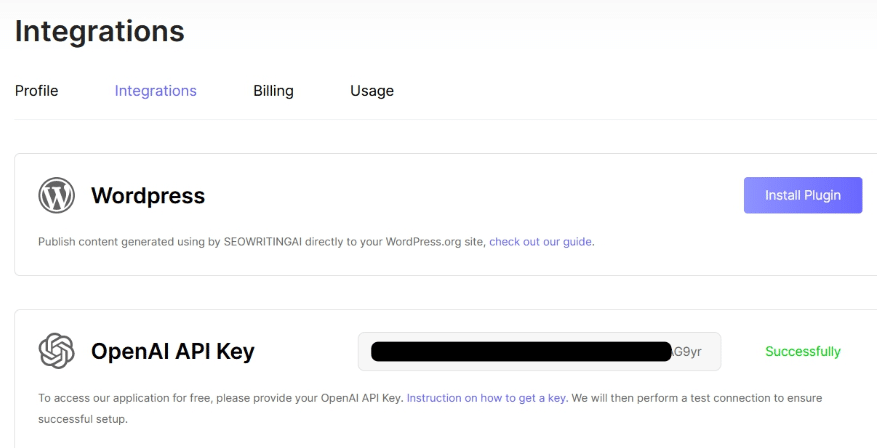 SEOWriting AI Review: SEOWriting AI API Access