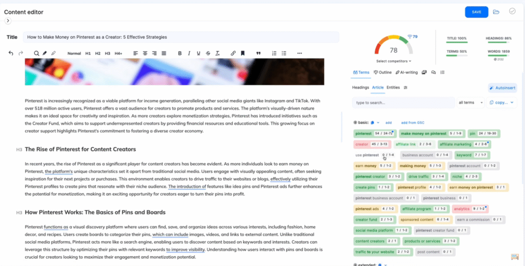 Neuronwriter Review: Neuronwriter Content Optimization