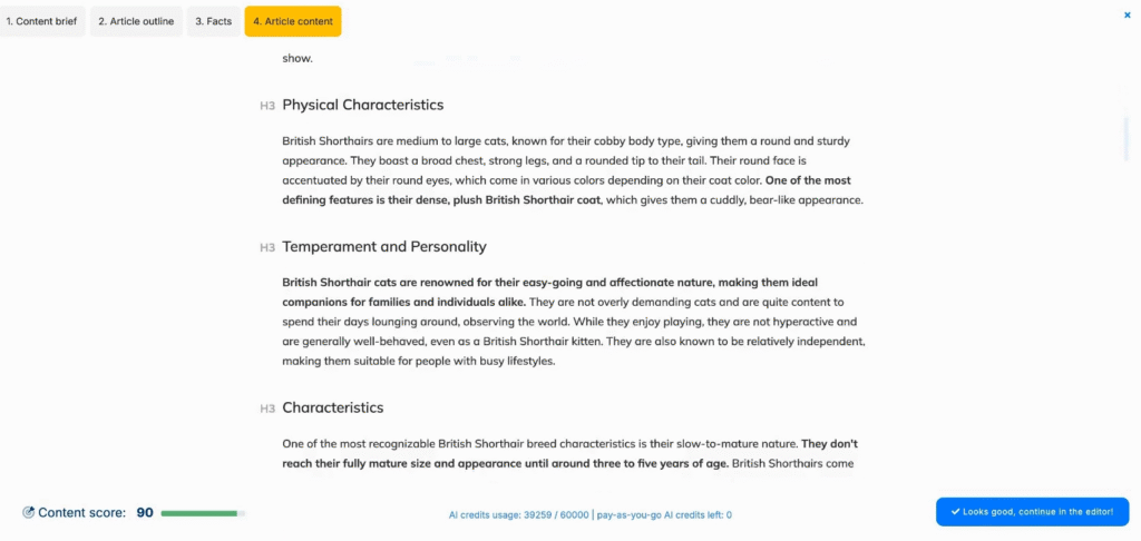 Neuronwriter Review: Neuronwriter Article Content