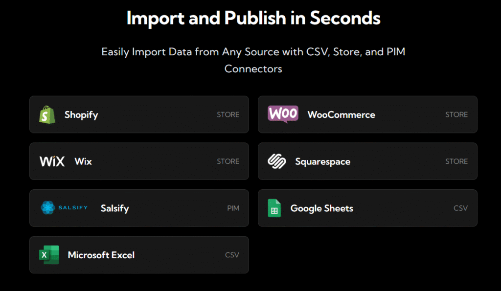 Describely Review: Describely Integrations To Import From CSV Files, Stores and PIM Connectors