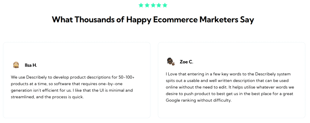 Describely Review: Describely Testimonials