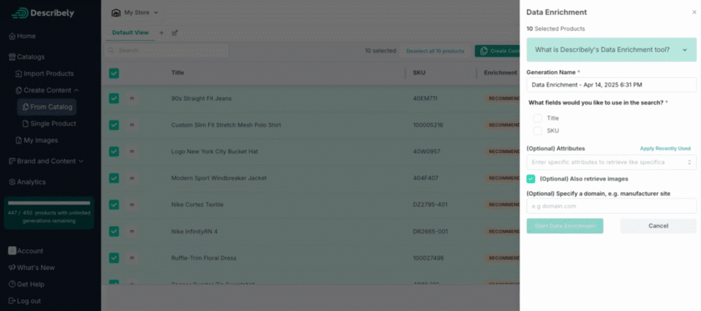 Describely Review: Describely Product Data Enrichment