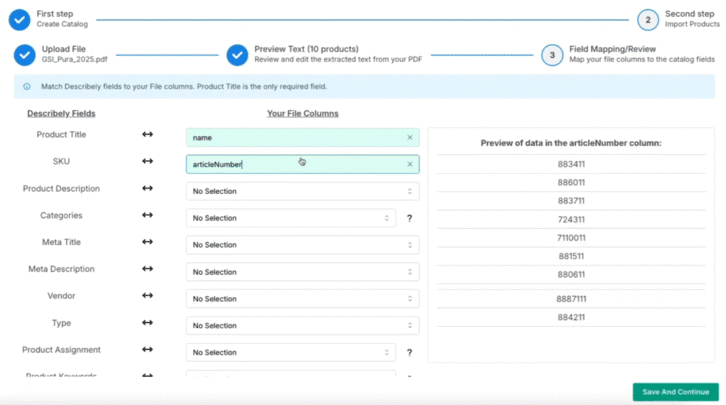 Describely Review: Describely Extracted Data From File Mapped Into Custom Fields