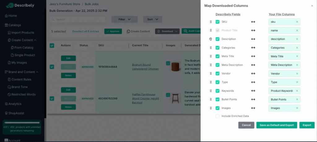 Describely Review: Describely Map Product Data into Relevant Fields