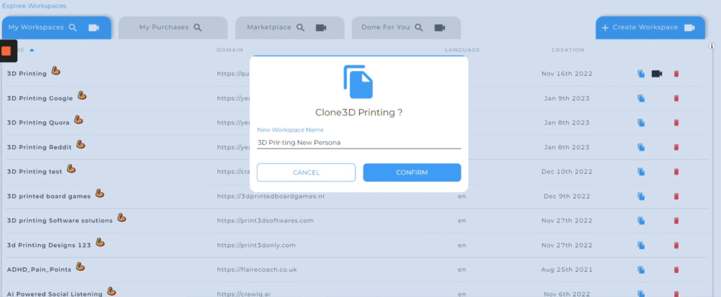 CrawlQ.ai Review: CrawlQ.ai Persona-Based Campaigns about 3D Printing Persona
