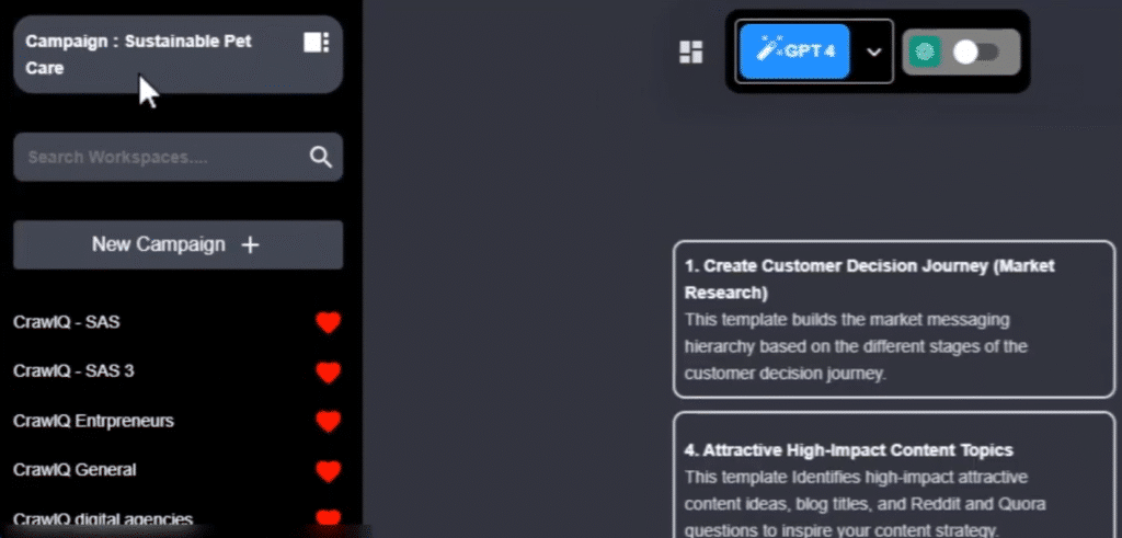 CrawlQ.ai Review: Editing Campaigns with CrawlQ.ai 