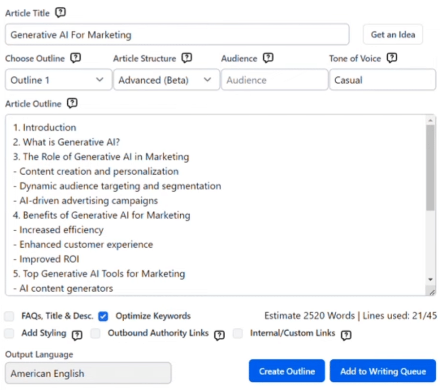 Agility Writer Review: Agility Writer - Content Structuring Customization