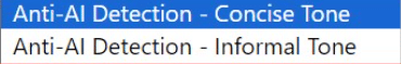 Anti-AI Detection Tone within Agility Writer
