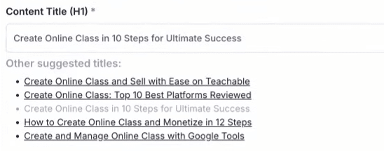 SEOPital Review: SEOPital SEO Optimized H1 Title Generation
