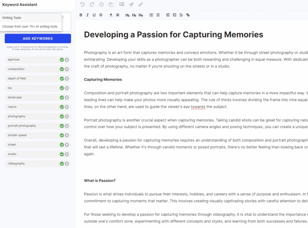WordHero Review: WordHero Keyword Assistant