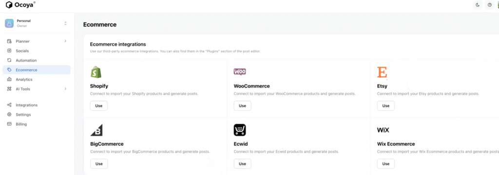 Ocoya Review: E-commerce
