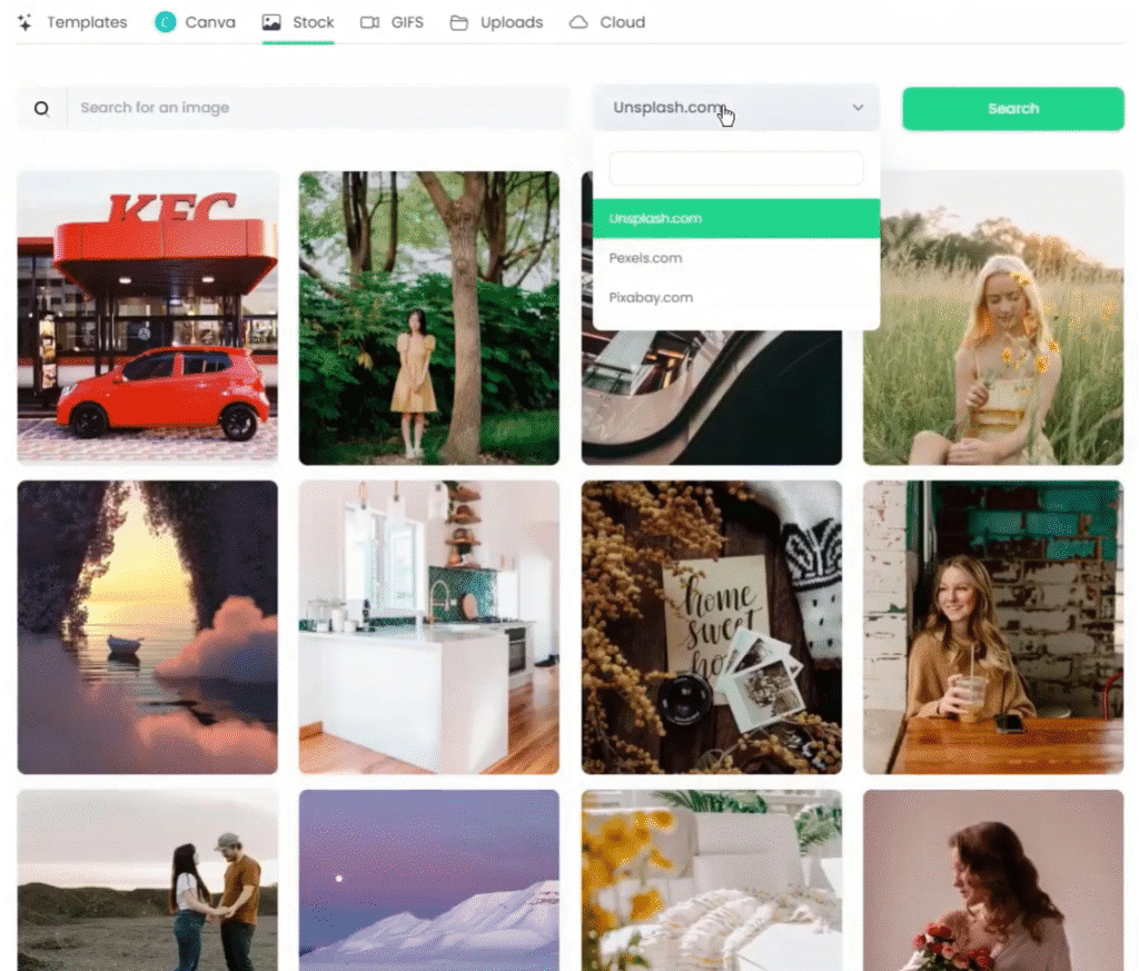 Ocoya Review: Ocoya Stock Photos Integrations