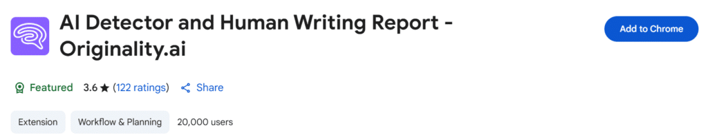 Originality.ai Review: Originality.ai Chrome Extension for AI Detector and Human Writing Report