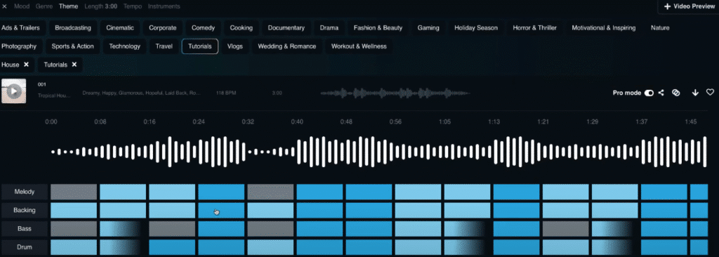 Soundraw Review: Pro Mode