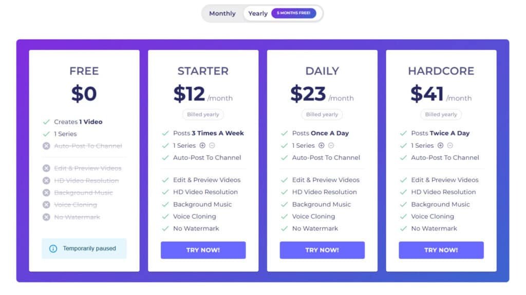 Autoshorts.AI Review: Autoshorts.AI Pricing plans - Faceless Videos & Video Generator