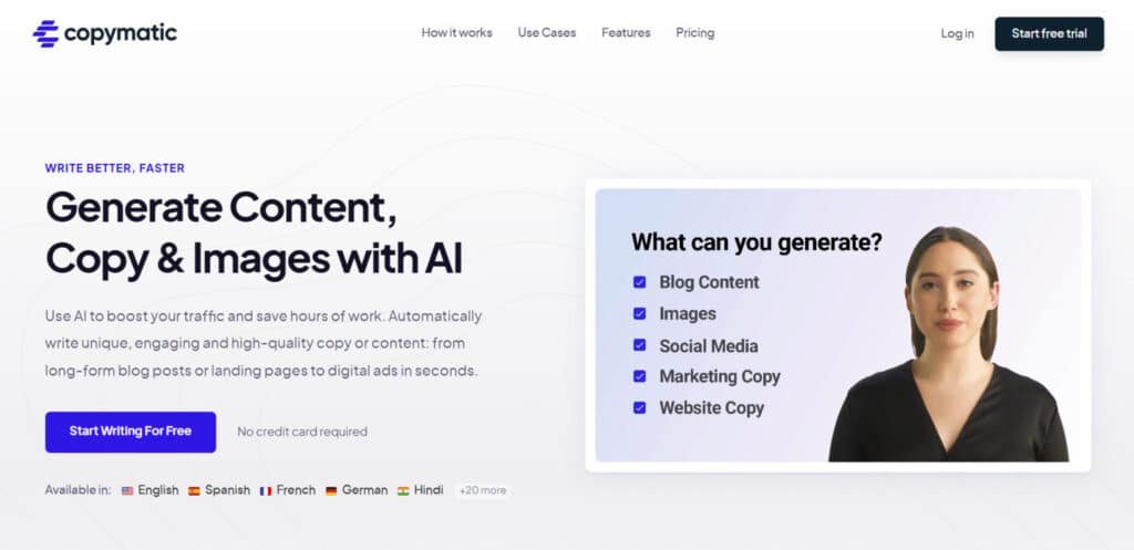 Copymatic Review: What is Copymatic - Content Generation & Content Creator Copymatic Review: What is Copymatic - Content Generation & Content Creator