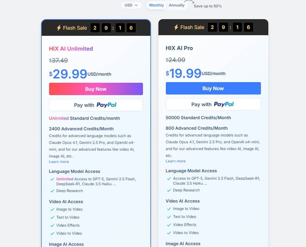 Hix.AI Review: Hix.AI Pricing plans - AI Content Generator & Content Creation