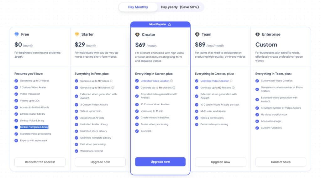 JoggAI Review: JoggAI Pricing Plans - AI Avatars, Video Maker App, Marketing Videos & User Generation Content JoggAI Review: JoggAI Pricing Plans - AI Avatars, Video Maker App, Marketing Videos & User Generation Content