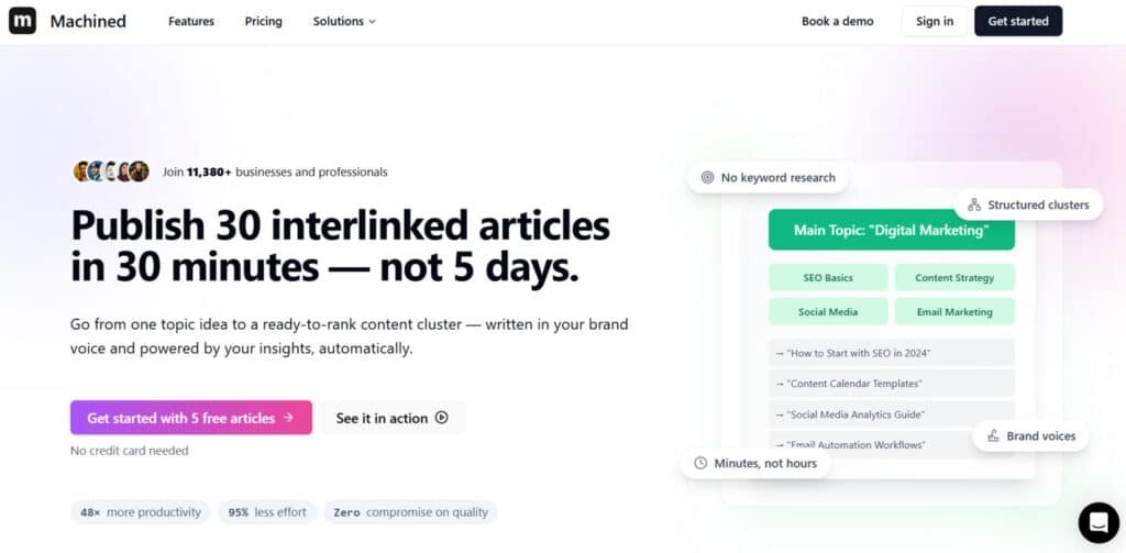 Machined AI Review: What is Machined AI - Content Creation & Writing Assistant