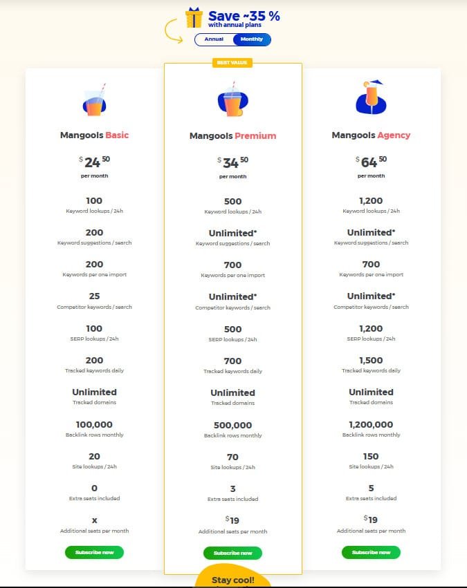Mangools Review: SEO Tools Pricing Plans