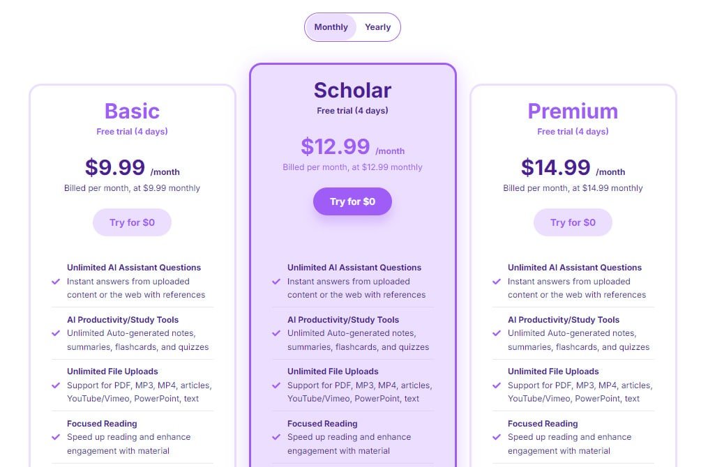 MindGrasp Review - Mindgrasp Pricing plans - AI-Powered Learning Platform